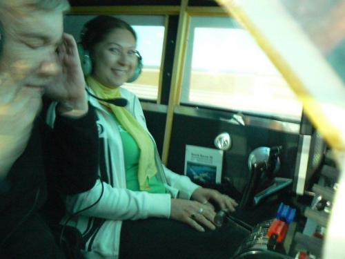 Michelle and Andy in Flight simulator